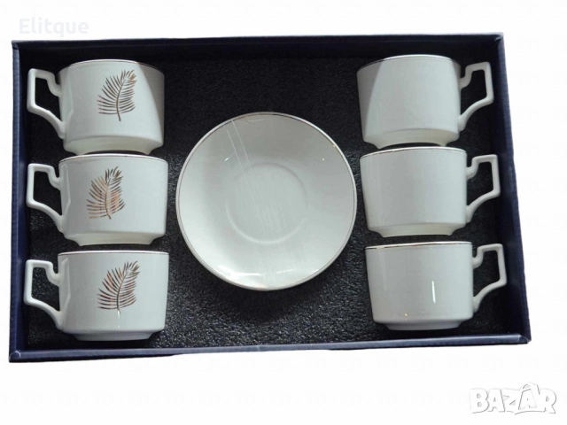 Луксозен олекотен  порцеланов комплект от 12 части, за вашия изискан стил . В два размера: Голям и м, снимка 7 - Чаши - 52894859
