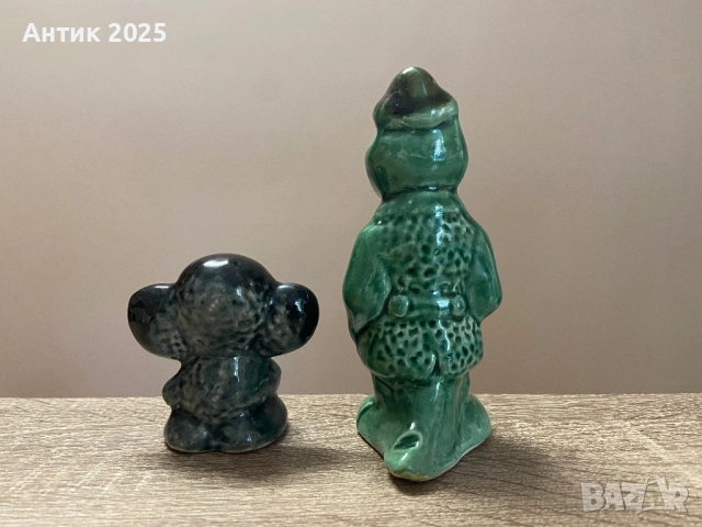 Винтидж керамични статуетки „Крокодил Гена и Чебурашка“, снимка 3 - Антикварни и старинни предмети - 52422716