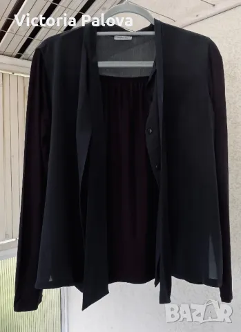 Лукс блуза/риза оригинал MARELLA с коприна креп Италия, снимка 4 - Ризи - 49915318