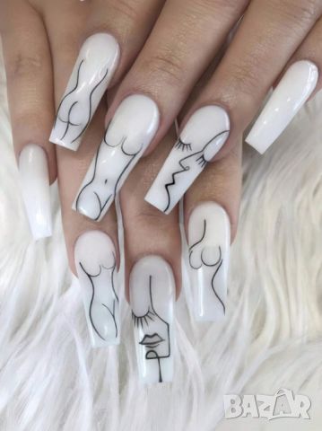 👑 💗Комплект Разкошни Press-on Изкуствени Нокти 24 броя 💋 КОД : nail1181💗 👑 💋 ➡️ 😱Уникалниииии, снимка 1 - Продукти за маникюр - 46715240