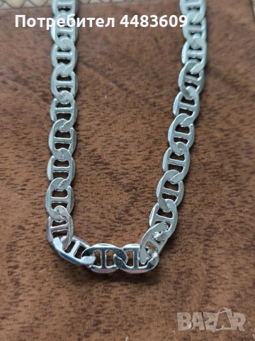 Сребърна Гривна " Mariner " , снимка 3 - Гривни - 53431202