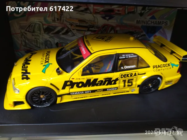 1:18 Метални Модели на MERCEDES C-Klass DTM Team AMG - UT models, снимка 5 - Колекции - 50210342