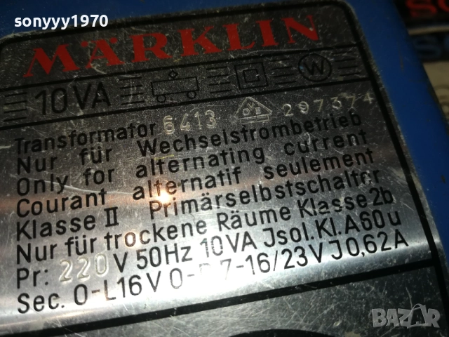 MARKLIN TRAFO 6413-MADE IN WESTERN GERMANY ВНОС SWISS 130925139, снимка 16 - Друга електроника - 51703902