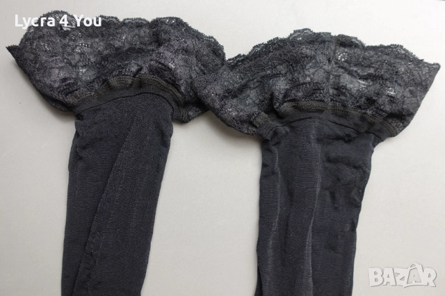 S черни чорапи със силикон, снимка 2 - Бельо - 52459895