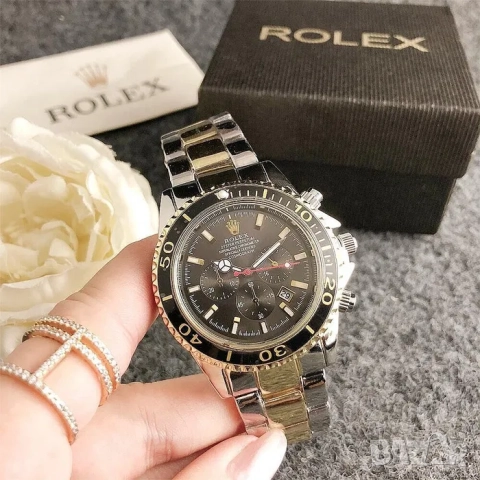 Мъжки ръчен часовник Rolex с дата и час, Ролекс мъжки часовник, снимка 2 - Мъжки - 52220934