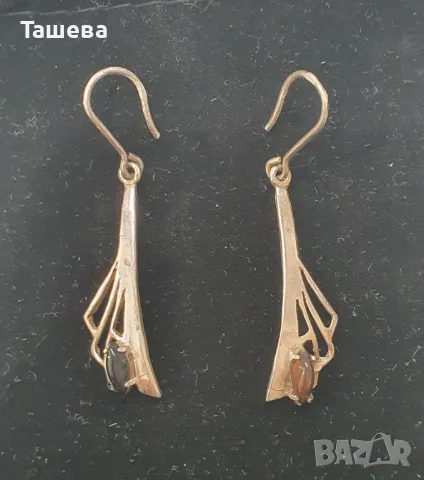 Български сребърни обици, снимка 1