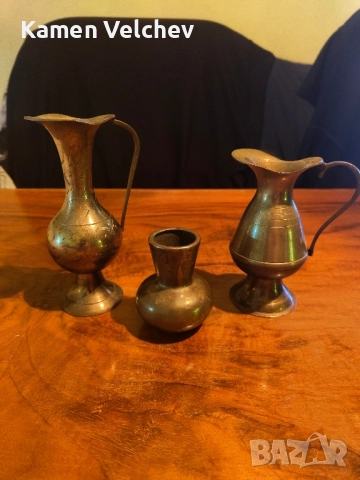 Лот от стари немски бронзово канички, снимка 1