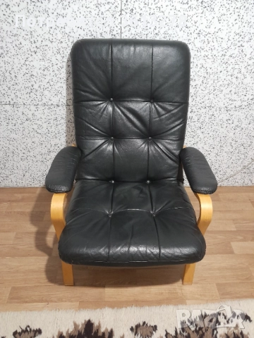 Скандинавско кресло от естествена кожа!