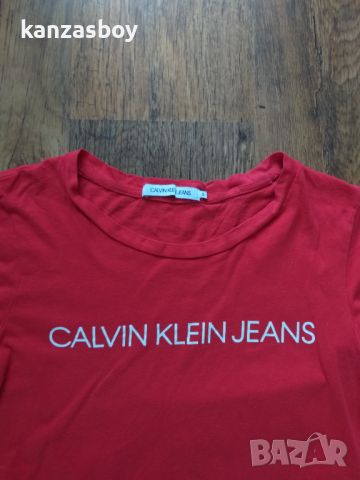 calvin klein jeans - страхотна дамска тениска S, снимка 2 - Тениски - 46010243