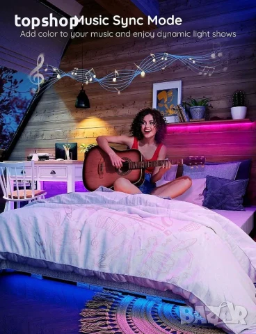 НОВА, ТЕСТВАНА Govee H6159 Smart LED лентоа, 5 метра WiFi LED лентово осветление, Alexa и Google..., снимка 4 - Лед осветление - 50575666