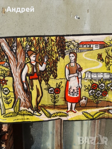 Старинен ковьор,покривка за стена #294, снимка 4 - Антикварни и старинни предмети - 52996341
