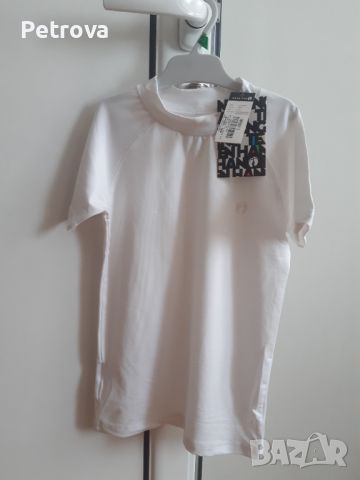 Детска бяла тениска къс ръкав 4-5 г., снимка 1 - Детски тениски и потници - 46165528