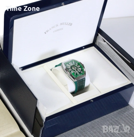 Franck Muller Vanguard Yachting 45mm Steel Green Dial Swiss Movement Automatic Различни Варианти, снимка 2 - Мъжки - 54059567