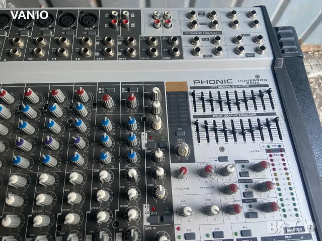 Power Mixer Phonic Пулт с Вградено Стъпало 2х400 Със Ефекти Работи Отлично, снимка 4 - Други - 47127029