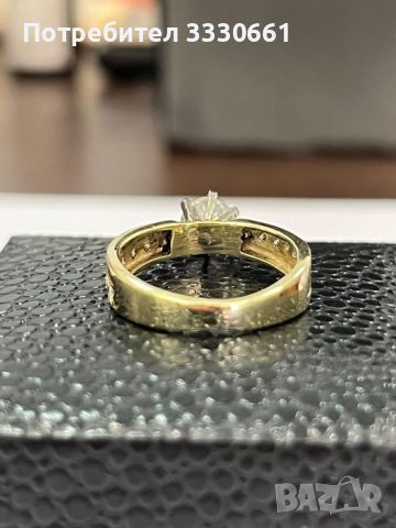 Годежен пръстен от жълто злато и брилянти, снимка 5 - Пръстени - 45826519