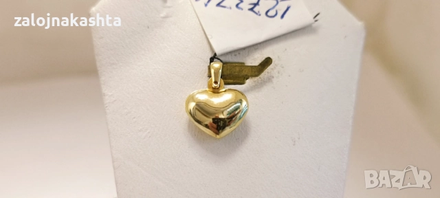 Нова Златна висулка сърце-0,58гр/14кр