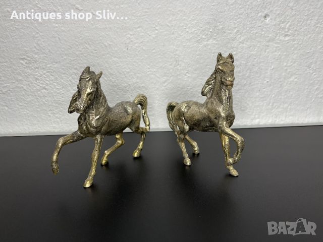 Чифт бронзови жребци / коне / кон. №5344, снимка 1 - Антикварни и старинни предмети - 45557646