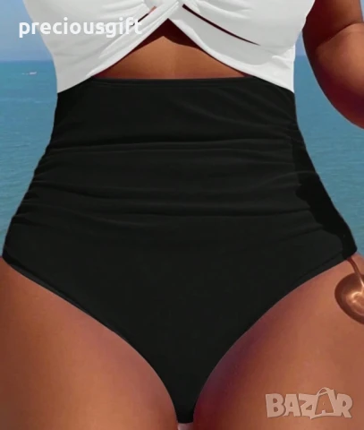 Дамски цял бански в черно и бяло, снимка 3 - Бански костюми - 51141210