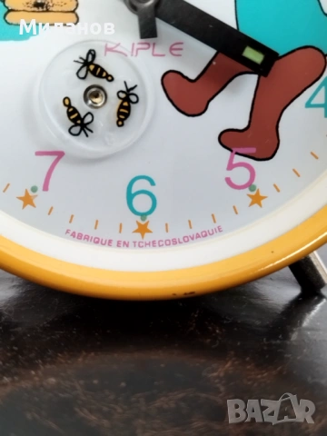 Стар анимиран будилник, настолен часовник, снимка 3 - Антикварни и старинни предмети - 54085987