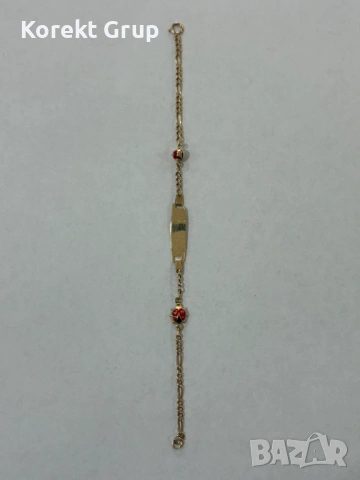 Детска златна гривна 14к, снимка 5 - Гривни - 54122598