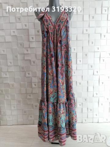 Рокля -Коприна,отворен гръб 