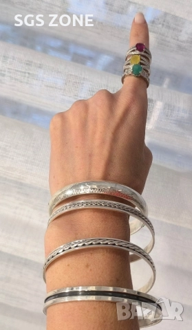 ГОЛЯМА СРЕБЪРНА ГРИВНА 925, снимка 7 - Гривни - 52401052