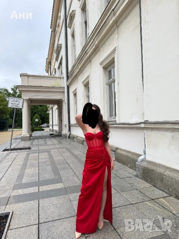 Червена бална рокля на Radapola + калъф за съхраниние