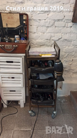 Фризьорска количка Gabbiano 8-139 - 37,5 х 33, 5 х 90,5 см, снимка 10 - Фризьорски принадлежности - 45191217