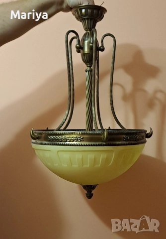 Масивен абажур за таван, снимка 2 - Полилеи - 52509202