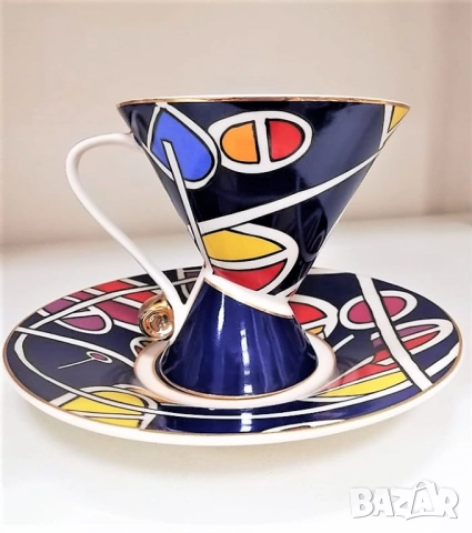   Чаши с чинийка за кафе или чай от фин порцелан 2 бр. на Цената на 1 бр., снимка 2 - Чаши - 31418542