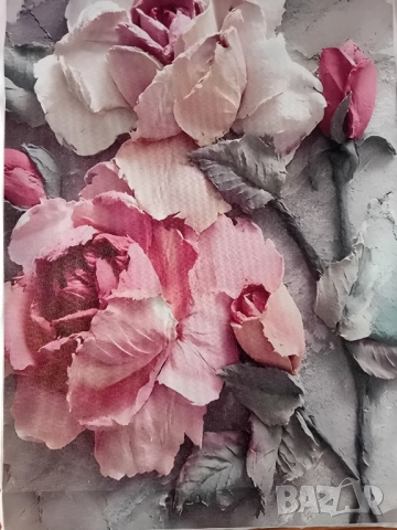 Голямо платно/принт/ Рози 50 /75см /Без рамка, снимка 2 - Картини - 53515545