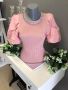 Елегантна дамска блуза с камъни и буфан ръкави   , снимка 1 - Блузи с дълъг ръкав и пуловери - 45956223