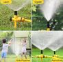 Автоматична градинска пръскачка въртене на 360°, жълто/черно, снимка 5