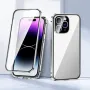 Apple iPhone 15 Удароустойчив Калъф Metal Frame с Магнит 360 Градуса Защита и Протектор, снимка 12