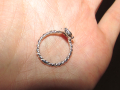 Сребърен пръстен с етиопски опал 8x7, тегло 2.5гр., снимка 4