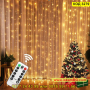 Лед лампички за Коледа, за завеса с 200 или 300 диода - КОД 3279