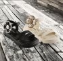 Детски кожени сандали с каишки за малки и големи момичета, снимка 1 - Сандали - 45954459