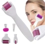DERMA ROLLER за микроиглена мезотерапия лице, шия и тяло, комплект 6в1, снимка 1