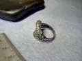 РАЗКОШЕН СКЪПОЦЕНЕН СРЕБЪРЕН ПРЪСТЕН СРЕБРО 925 ОБСИПАН с ИСКРЯЩИ ЮВЕЛИРНО ФАСЕТИРАНИ ЦИРКОНИ 41780, снимка 14