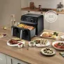 чисто нов Безмаслен двоен фритюрник, Air Fryer S DEPOT цифров дисплей, снимка 7