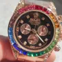 Дамски луксозен часовник Rolex Daytona Rainbow 🌈, снимка 1