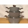 Комплект от три алуминиеви тенджери с капак, снимка 1