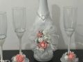 Сватбени чаши, снимка 1 - Сватбени аксесоари - 45648309