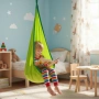 Висящ стол пашкул, хамак за деца Cocoon, зелен и син, С надуваема възглавница, снимка 1