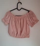 розова къса блузка с голи рамене H&M , снимка 3