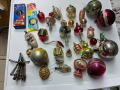 Стари стъклени украшения за елха, снимка 1
