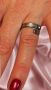 Уникален дамски пръстен от неръждаема стомана с камъни цирконий Doria, снимка 3