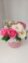 Букети от сапунени цветя в цветни каашпи, снимка 6