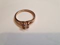 Дамски позлатен пръстен розово злато, снимка 1 - Пръстени - 45448354