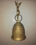 Стара камбана, звънец, бронзова ръчна отливка. Масивна с размери: 21х13см. с ухото, снимка 9